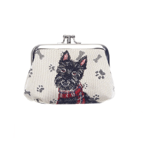 Scottie Dog Coin Clasp Purse Change Pouch