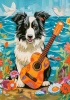 Collie, Guitar and the Sea, 500 Piece Jigsaw Puzzle