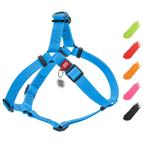 Waterproof Dog Harness L Size Adjustable Dog Harness for Large and Medium Dogs Heavy Duty Dog Harness with Durable Metal Clasp and QR Dog Tag Boy & Gi
