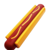 Hot Dog Nylon Dog Toy for Aggressive Chewers