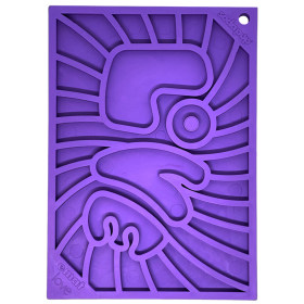 Groovy Love eMat - Small Enrichment Lick Mat| Retro Peace & Love Design