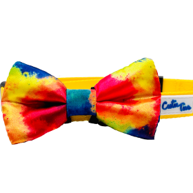 Cutie Ties Dog Bow Tie (Color: Rainbow Tie Dye, size: One size)