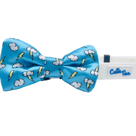 Cutie Ties Dog Bow Tie (Color: Lightning & Clouds, size: One size)