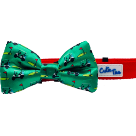 Cutie Ties Dog Bow Tie (Color: Golf Green, size: One size)