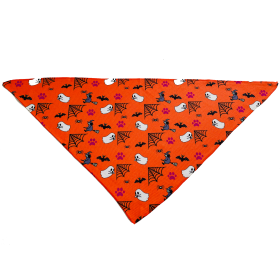 Cutie Ties Tie On Dog Bandana (Color: Spooky Halloween Orange, size: small)