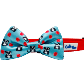 Cutie Ties Dog Bow Tie (Color: Panda Blue, size: One size)