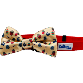 Cutie Ties Dog Bow Tie (Color: Movie Night, size: One size)