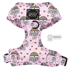 Adjustable Harness (Color: Sassy AF, size: Xsmall)