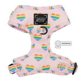 Adjustable Harness (Color: Paws of Love, size: Xsmall)