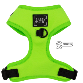 Adjustable Harness (Color: Neon Green, size: XXsmall)