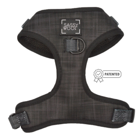 Adjustable Harness (Color: Baby Got Black, size: XXsmall)