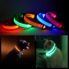 LED PET Safety Halo Style Collar (Color: Red, size: XL)
