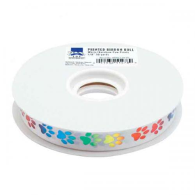 50-Yard Printed Ribbon Rolls (Color: Rainbow, size: 50 Yards)