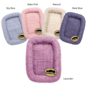 Slumber Pet Sherpa Crate Bed (Color: purple, size: small)