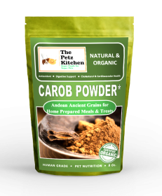 Carob Antioxidant Digestive & Cardiovascular Support* The Petz Kitchen - Organic Raw & Human Grade Ingredients For Home Prepared Meals & Treats (size: 8 oz)