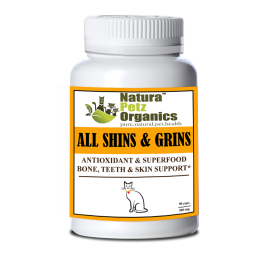 All Shins & Grins Capsules - Antioxidant Super Food Bone, Eye, Teeth & Skin Support Dog & Cat* (size: CAT/ 90 caps / 300 mg)