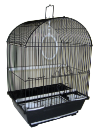 YML Round Top Style Parakeet Cage (Color: Black, size: 11 x 9 x 16)