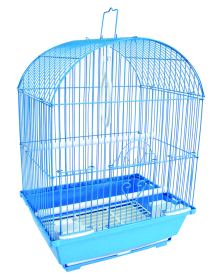 YML Round Top Style Parakeet Cage (Color: Blue, size: 11 x 9 x 16)