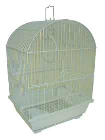 YML Round Top Style Parakeet Cage (Color: White, size: 11 x 9 x 16)