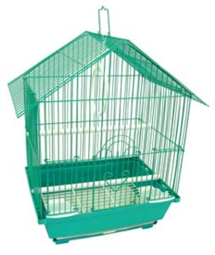 YML House Top Style Parakeet Cage (Color: Green, size: 11" x 9" x 16")