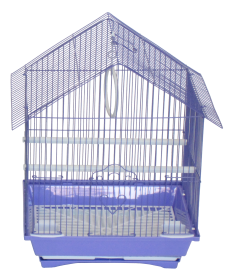 YML House Top Style Parakeet Cage (Color: purple, size: 11" x 9" x 16")