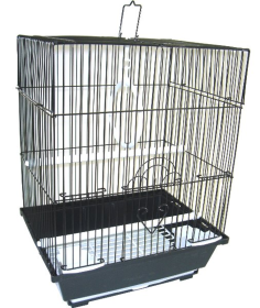YML Flat Top Parakeet Cage (Color: Black, size: 11" x 9" x 14")