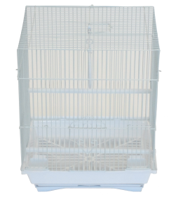 YML Flat Top Parakeet Cage (Color: White, size: 11" x 9" x 14")