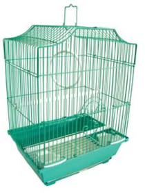 YML Cornerless Flat Top Cage (Color: Green, size: Small - 11" x 9" x 14")