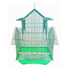 YML Pagoda Top Parakeet Cage (Color: Green, size: Small - 11" x 9" x 16")