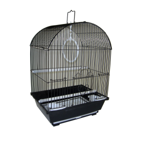 YML Round Top Style Parakeet Cage (Color: Black, size: 13.3" x 10.8" x 17.8")
