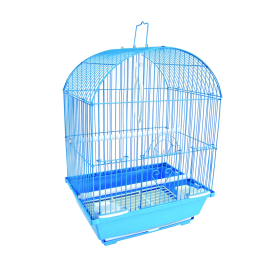 YML Round Top Style Parakeet Cage (Color: Blue, size: 13.3" x 10.8" x 17.8")