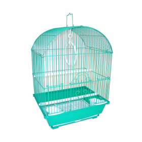 YML Round Top Style Parakeet Cage (Color: Green, size: 13.3" x 10.8" x 17.8")