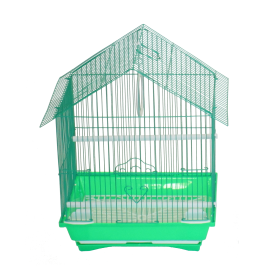 YML House Top Style Parakeet Cage (Color: Green, size: 13.3" x 10.8" x 17.8")