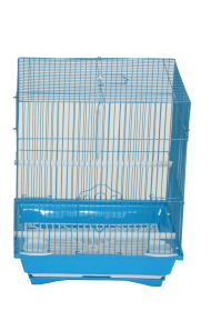 YML Flat Top Parakeet Cage (Color: Blue, size: 13.3" x 10.8" x 16.5")