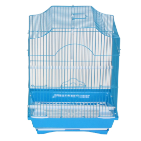 YML Cornerless Flat Top Cage (Color: Blue, size: Medium - 13.3" x 10.8" x 16.5")