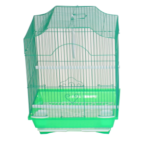 YML Cornerless Flat Top Cage (Color: Green, size: Medium - 13.3" x 10.8" x 16.5")