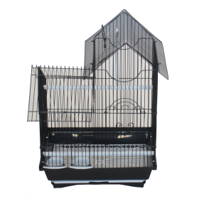 YML Villa Top Cage (Color: Black, size: Medium - 13.3" x 10.8" x 17.8")