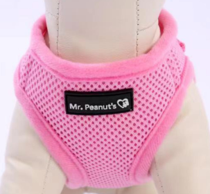 Mr. Peanut's PupTrek Small Dog/Cat Soft Mesh Step In Harness Vest (Color: Pink, size: Xlarge)