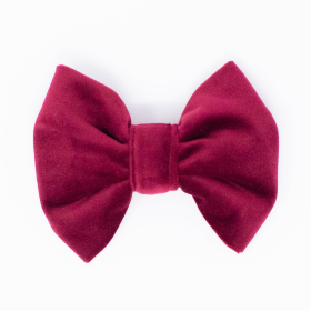 Limited Edition Velvet Mulberry Classic Dog Bow Tie (size: large)