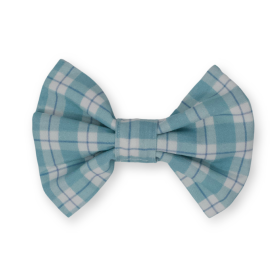 Seaside Plaid Classic Dog Bow Tie (size: large)