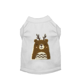 Cuddle Antler Bear (Color: White, size: X Large)
