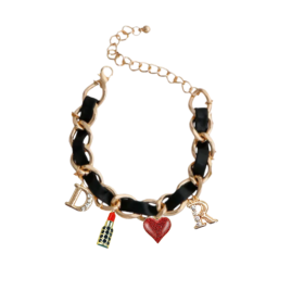 Dior-able Charm Dog Necklace (Color: Black, size: medium)