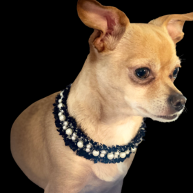 Luxurious Tweed Collar (size: large)