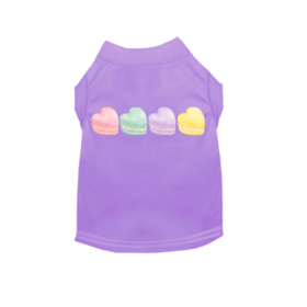 Macaroon Hearts Dog (Color: Lavender, size: large)
