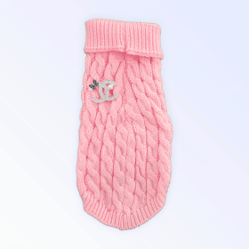 My Cozy Chewnel Knit Sweater (Color: Pink, size: X Large)