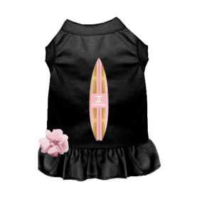 Aloha Surf Dog Dress (Color: Black, size: large)