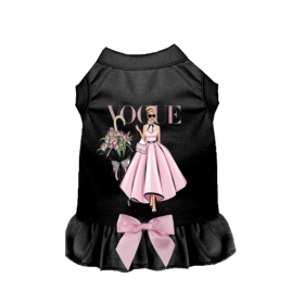 Spring Vogue Dog Dress (Color: Black, size: small)