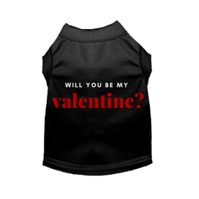 Will You Be My Valentine (Color: Black, size: medium)
