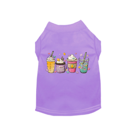 Easter Bunny Fun Dog Dress and Tee (Color: Lavender, size: X Large)