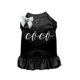 Fancy Coco Dog Dress (Color: Black, size: 2X Large)